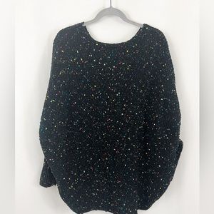 Hyfve Rainbow Confetti Sweater, Black Multicolor
